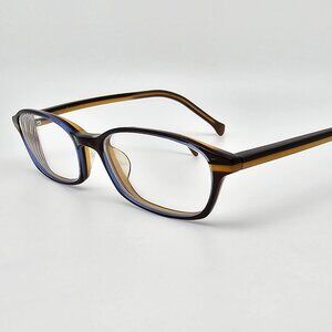 Prodesign Denmark 4615 c.9022 Brown Blue Rectangular Eyeglasses Frame 51-16-128